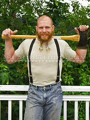 Tall Bearded Bain - Ripped Yoga Muscle Butt Mountain Man Works Out, Jerks & Pees In Oregon! by Island Studs image #12