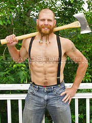 Tall Bearded Bain - Ripped Yoga Muscle Butt Mountain Man Works Out, Jerks & Pees In Oregon! by Island Studs image #12