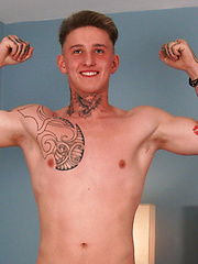 Straight Young Pup Lachlan Shows Off His Fit Body and Hard Uncut Cock! by English Lads image #10