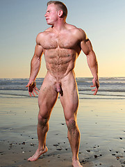 Ben Kieren posing naked outdoors