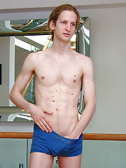 Young Tall & Slim Swimmer Shows off his Lean Body