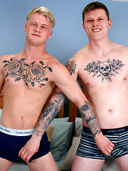 Straight Mates Craig & Hayden Wank Each Other's Uncut Cocks & Blow Each Other's Loads!