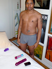 Latin boy shows cock