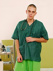 Naughty doctor gets naked!