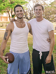 Dallas Reeves and Jake Wolf Fuck After Playing Football Outdoors