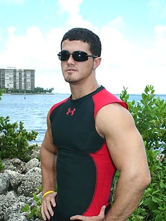 Hot straight latin stud jacking off his big cock by ManAvenue by ManAvenue image #1