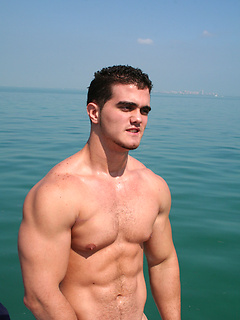 Latin muscle stud Tomm jerking off dick by ManAvenue by ManAvenue image #2