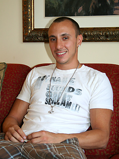 Tony posing naked and jerking off dick