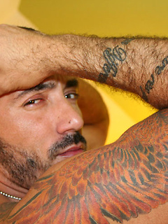 Tattooed hunk jacking off dick by ManAvenue by ManAvenue image #3