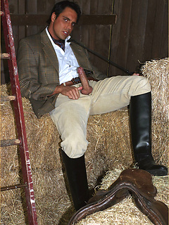 Marcello dressed in full riding suit masturbating in the stables by With Marcello by With Marcello image #6