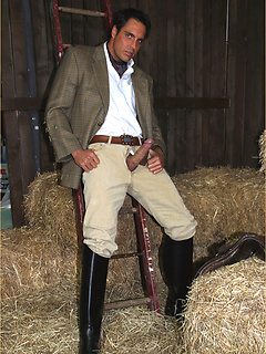 Marcello dressed in full riding suit masturbating in the stables by With Marcello by With Marcello image #8