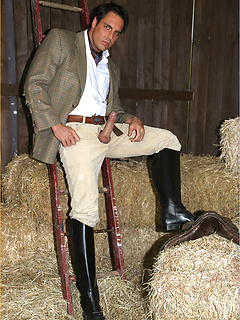 Marcello dressed in full riding suit masturbating in the stables by With Marcello by With Marcello image #10