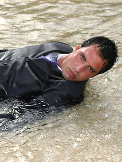 Marcello looking fucking gorgeous wearing a soaking wet business suit by With Marcello by With Marcello image #5