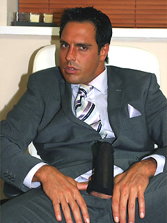 Feeling horny in his brand new fitted suit, Marcello tries out a fleshlight by With Marcello by With Marcello image #7