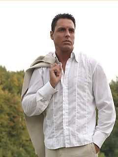Hunky Marcello is taking a stroll outdoors and playing with his cock by With Marcello by With Marcello image #1