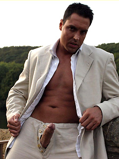 Hunky Marcello is taking a stroll outdoors and playing with his cock by With Marcello by With Marcello image #4