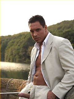 Hunky Marcello is taking a stroll outdoors and playing with his cock by With Marcello by With Marcello image #6