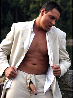 Hunky Marcello is taking a stroll outdoors and playing with his cock by With Marcello by With Marcello image #10