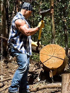 Muscule man posing in a woods by Manifest Men by Manifest Men image #4