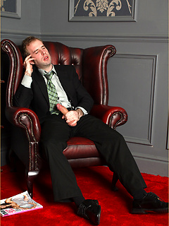 Horny gay guy in a suit wanking his cock by With Marcello by With Marcello image #2