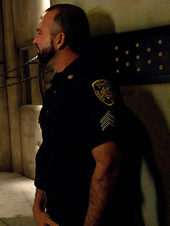 The Sex Addict with the nine inch cock fucks with the innocent security guard. by Bound Gods by Bound Gods image #1