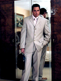 Hunky Marcello takes off his suit and plays with his huge cock by With Marcello by With Marcello image #1