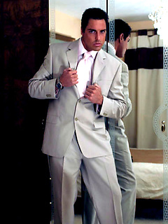 Hunky Marcello takes off his suit and plays with his huge cock by With Marcello by With Marcello image #2