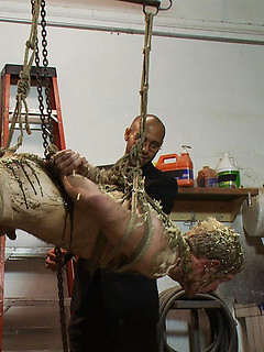 A studly blond straight dude gets tied up and used by a horny gay crowd. by Bound in Public by Bound in Public image #14