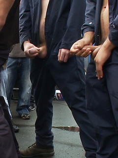 Spencer Reed and a bunch of car mechanics take turns fucking Gianni Lucca in a public auto garage. by Bound in Public by Bound in Public image #9