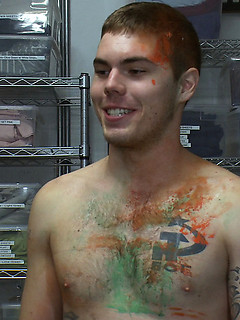 Straight stud Hayden Russo gets humiliated in a paint shop and the Gay Mafia violates his precious hole. by Bound in Public by Bound in Public image #15