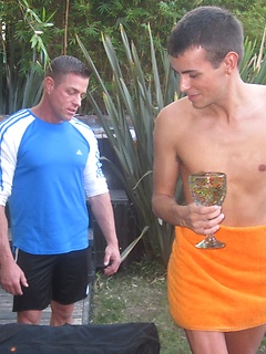 Sneaky hands exploiting this unsuspecting straight stud by Massage Bait by Massage Bait image #1