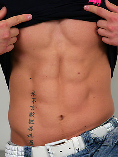 Cage Fighter Jamie Shows off his Blond Curls Surrounding his Hole!