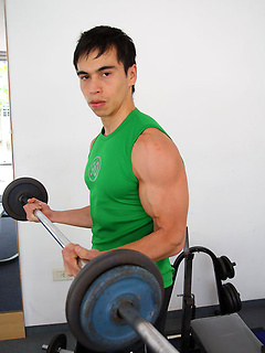 Young jock shows his sixpack in a gym by Bentley Race by Bentley Race image #3