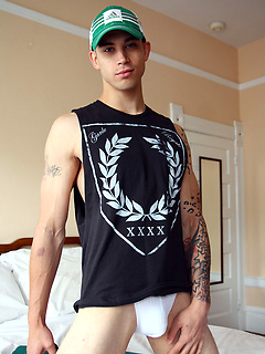 Tattooed stud shows his abs and fat cock by Bentley Race by Bentley Race image #9