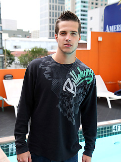 Super cute student Aiden Bailey strips and jacks off for Ben in his hotel room by Bentley Race by Bentley Race image #3
