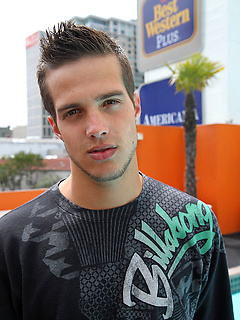 Super cute student Aiden Bailey strips and jacks off for Ben in his hotel room by Bentley Race by Bentley Race image #4