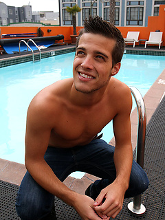 Super cute student Aiden Bailey strips and jacks off for Ben in his hotel room by Bentley Race by Bentley Race image #5