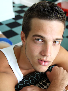 Super cute student Aiden Bailey strips and jacks off for Ben in his hotel room by Bentley Race by Bentley Race image #19