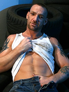 MAture man shows his ripped body and shaved cock by UKNakedmen by UKNakedmen image #1
