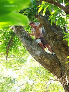Hot hairy boy posing naked outdoors by Frat Men by Frat Men image #6