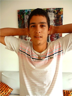 Hot uncut latin boy Javier jacking off