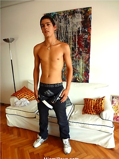Hot uncut latin boy Javier jacking off by Miami Boyz by Miami Boyz image #7