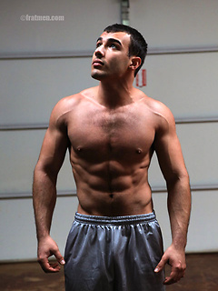 Hot muscled boy Otto shows his rod by Frat Men by Frat Men image #4