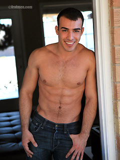 Hot muscled boy Otto shows his rod
