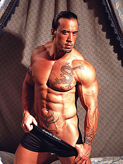 Hot muscled man Ice
