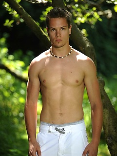 Cute boy posing naked outdoors by William Higgins by William Higgins image #4