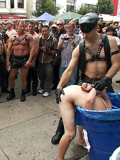 Noah Brooks is dragged through the streets, bound, beaten and pissed on. by Bound in Public by Bound in Public image #4