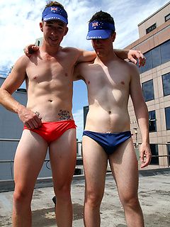 Aussie boys Ryan and Brent naked on the roof by Bentley Race by Bentley Race image #2