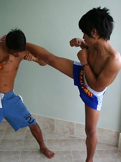 Cute gay Thai kickboxer posing and stripping by BoyKakke by BoyKakke image #6