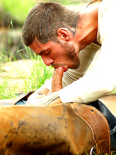 Hot men Logan McCree and Scott Campbell outdoor fuck by Hairy Boyz by Hairy Boyz image #2